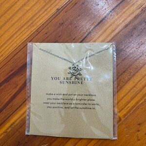 Silver Sun Pendant Necklace